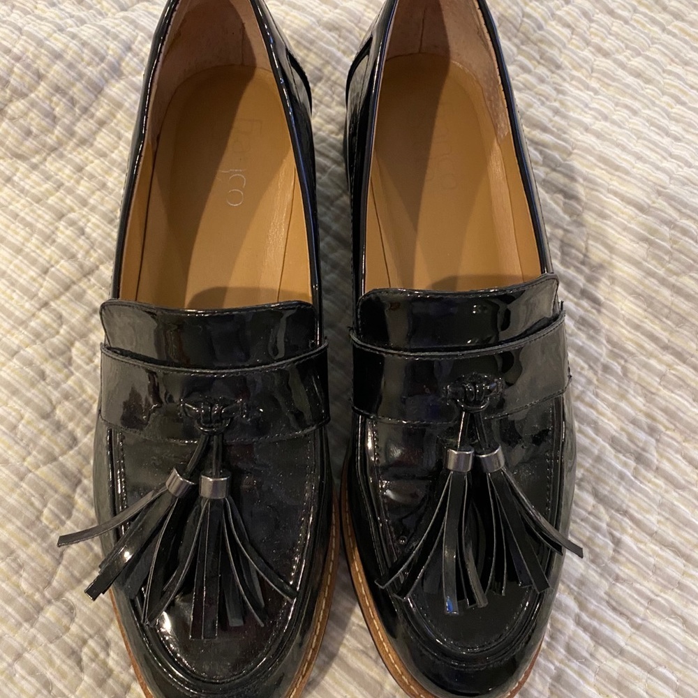 Franco Sarto Carolynn Lugged Bottom Patent Loafers